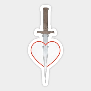 Love is a dagger Sticker